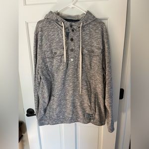 Men’s DKNY Button Up Gray Hoodie